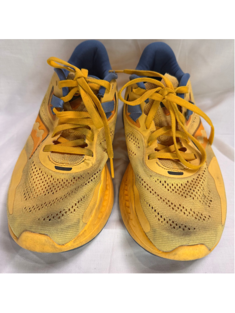 Saucony Guide 15 Size 6 Yellow Blue Athletic Mesh Running Shoes Sneakers S10684